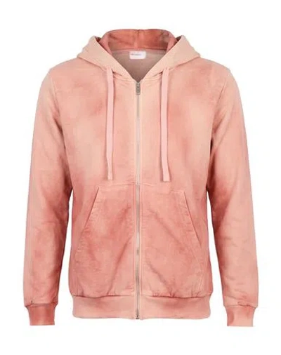 Crossley Man Sweatshirt Salmon Pink Size L Cotton