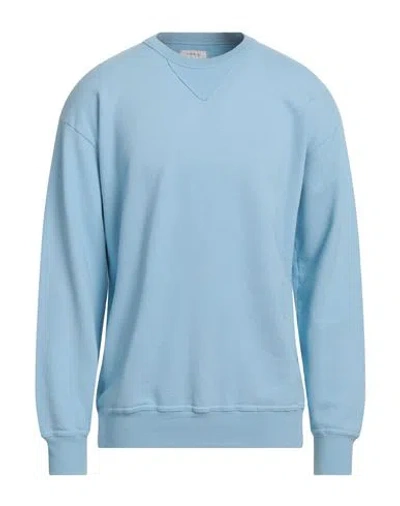 Crossley Man Sweatshirt Sky Blue Size L Recycled Cotton, Organic Cotton