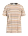 Crossley Man T-shirt Beige Size Xl Cotton In Beige