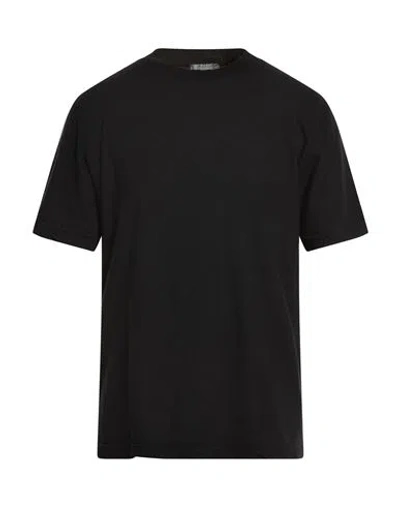 Crossley Man T-shirt Black Size L Cotton, Cashmere