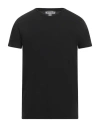 Crossley Man T-shirt Black Size L Cotton, Cashmere