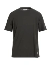 Crossley Man T-shirt Charcoal Size Xxl Cotton, Cashmere In Black