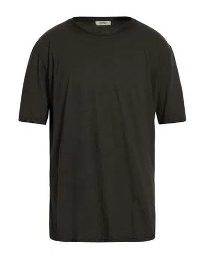 Crossley Man T-shirt Charcoal Size Xxl Cotton In Black