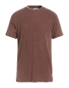 Crossley Man T-shirt Chocolate Brown Size Xl Cotton, Cashmere