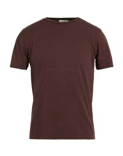 Crossley Man T-shirt Dark Brown Size Xl Cotton