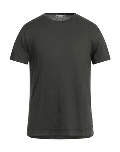 Crossley Man T-shirt Dark Green Size Xxl Linen, Elastane In Gray