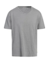Crossley Man T-shirt Grey Size M Linen, Elastane