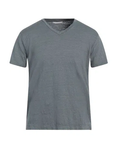 Crossley Man T-shirt Lead Size L Linen, Elastane In Grey