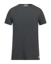 Crossley Man T-shirt Lead Size Xl Cotton, Linen In Grey