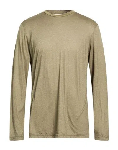 Crossley Man T-shirt Military Green Size Xl Virgin Wool In Neutral