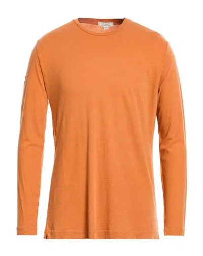 Crossley Man T-shirt Orange Size Xl Cotton, Cashmere