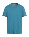 Crossley Man T-shirt Pastel Blue Size L Linen, Elastane