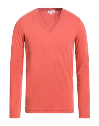 Crossley Man T-shirt Rust Size Xl Cotton, Cashmere In Pink