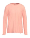 Crossley Man T-shirt Salmon Pink Size Xl Cotton