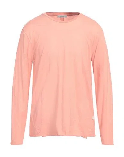 Crossley Man T-shirt Salmon Pink Size Xl Cotton In Salmon Pink