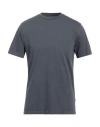 Crossley Man T-shirt Slate Blue Size L Cotton In Blue