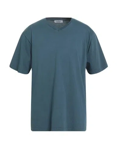 Crossley Man T-shirt Slate Blue Size Xxl Cotton
