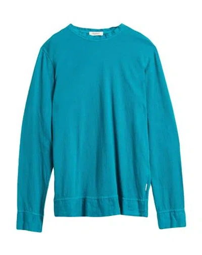 Crossley Man T-shirt Turquoise Size Xl Cotton, Linen