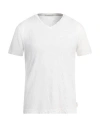 Crossley Man T-shirt White Size Xxl Linen, Elastane