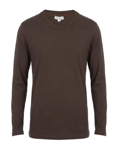 Crossley Man T-shirt Brown Size S Cotton, Cashmere