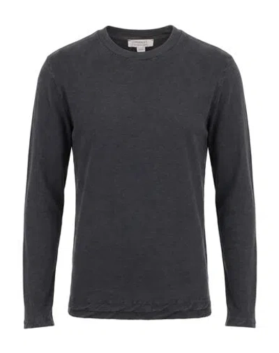 Crossley Man T-shirt Charcoal Size L Cotton, Cashmere In Gray
