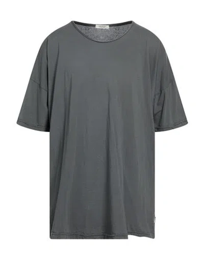 Crossley Man T-shirt Charcoal Size Xxl Cotton In Gray
