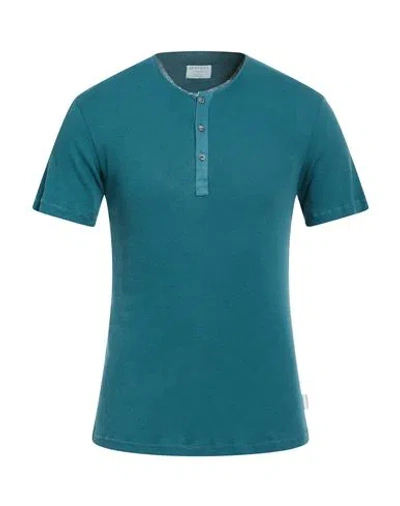 Crossley Man T-shirt Deep Teal Size S Cotton In Green