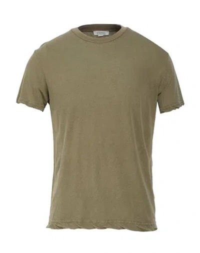 Crossley Man T-shirt Khaki Size M Cotton, Cashmere In Gray