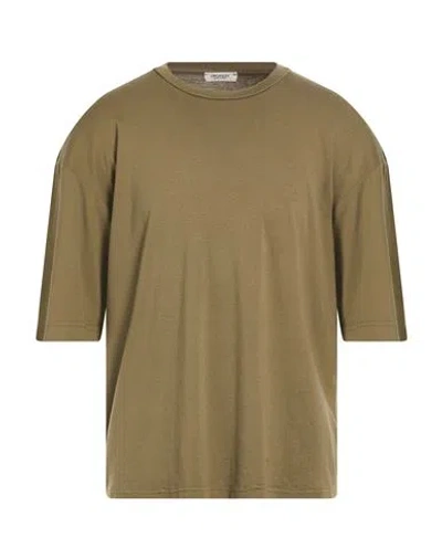 Crossley Man T-shirt Military Green Size L Cotton, Lyocell, Elastane