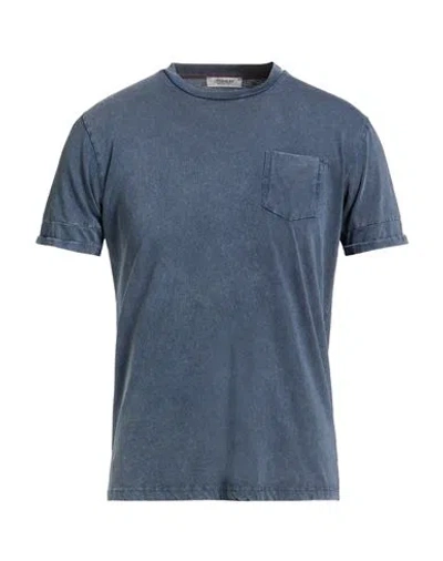 Crossley Man T-shirt Slate Blue Size L Cotton