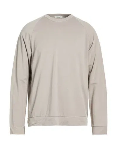 Crossley Man T-shirt Taupe Size L Lyocell, Cotton, Elastane In Gray