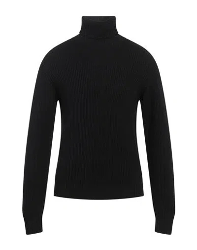 Crossley Man Turtleneck Black Size Xxl Virgin Wool, Polyamide In Black