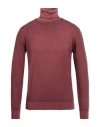 Crossley Man Turtleneck Brick Red Size Xxl Virgin Wool In Red