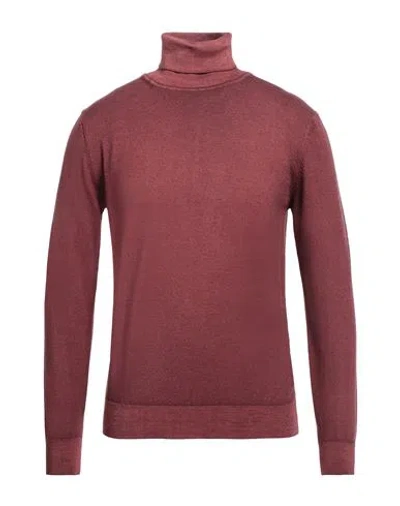 Crossley Man Turtleneck Brick Red Size Xxl Virgin Wool
