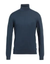 Crossley Man Turtleneck Navy Size Xl Cotton, Cashmere In Navy Blue
