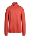 Crossley Man Turtleneck Rust Size Xl Virgin Wool In Red