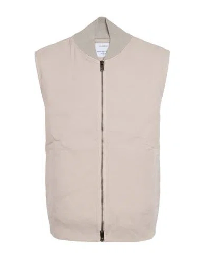 Crossley Man Vest Beige Size L Cotton, Elastane