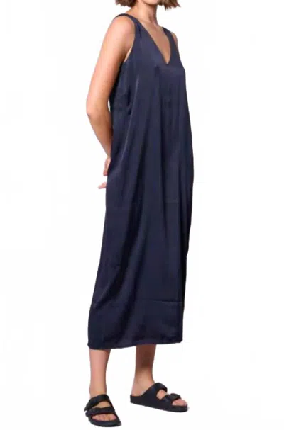 Crossley V-neck Dress In Navy In Blue