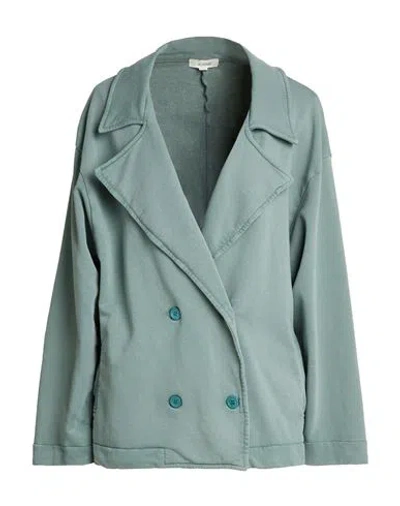 Crossley Woman Blazer Sage Green Size S Cotton In Multi