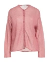 Crossley Woman Cardigan Antique Rose Size L Mohair Wool, Polyamide, Virgin Wool In Pink