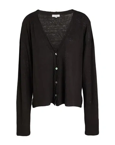 Crossley Woman Cardigan Black Size Xs Linen In Brown