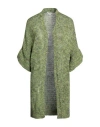 Crossley Woman Cardigan Green Size L Cotton In Green