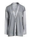 Crossley Woman Cardigan Grey Size L Virgin Wool, Silk, Elastane In Gray