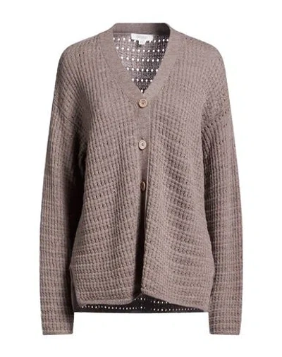 Crossley Woman Cardigan Grey Size Xs Virgin Wool In Brown