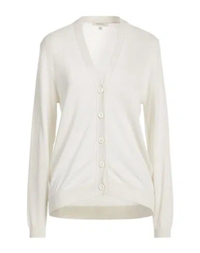 Crossley Woman Cardigan Ivory Size Xs Virgin Wool, Metallic Fiber In White