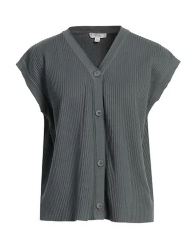 Crossley Woman Cardigan Lead Size L Cotton In Grey
