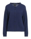 Crossley Woman Cardigan Navy Size L Cashmere In Blue
