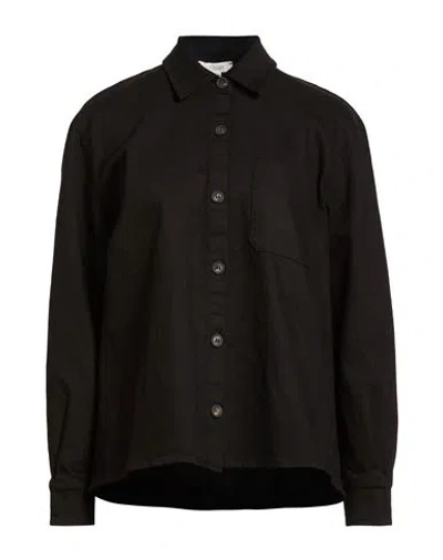 Crossley Woman Denim Shirt Black Size S Cotton, Elastane In Multi