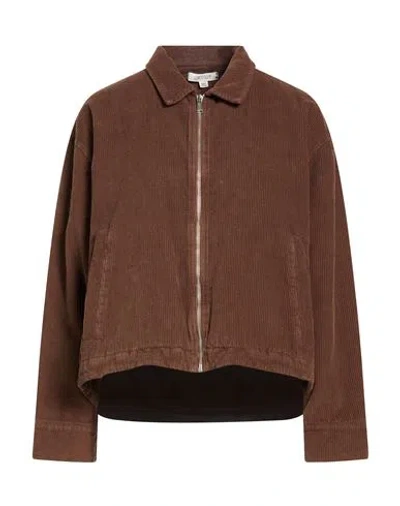 Crossley Woman Jacket Brown Size S Cotton, Elastane