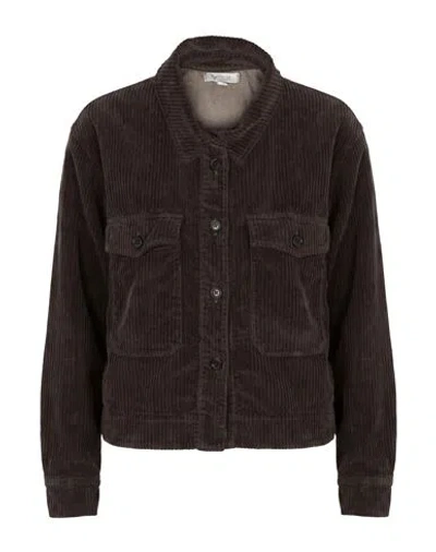Crossley Woman Jacket Chocolate Brown Size S Cotton, Elastane